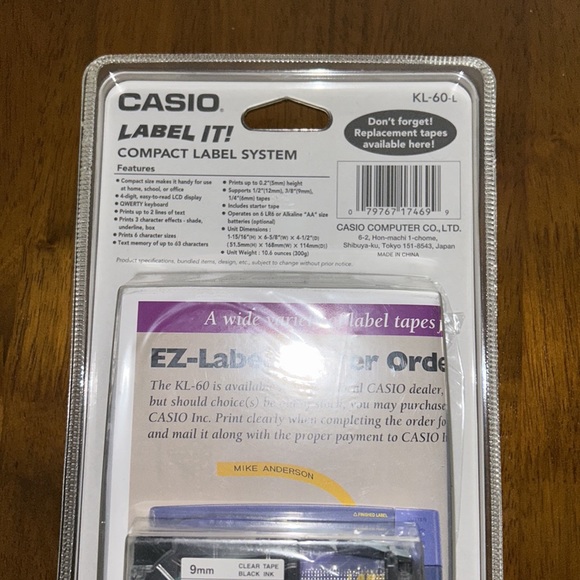 Casio EZ Label Printer - Picture 3 of 5